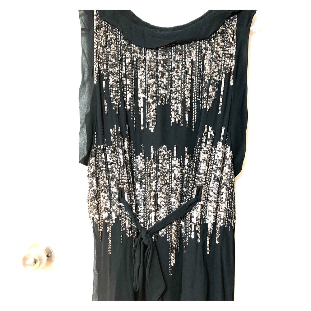Forest green and sequin French Connection dress!
